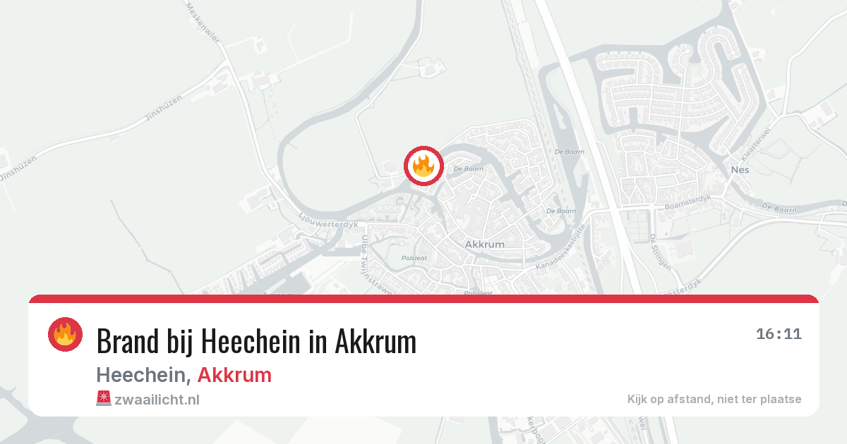 Brand bij Heechein in Akkrum — 10 apr 2026