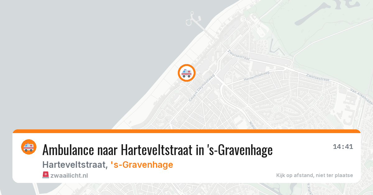 Ambulance naar Harteveltstraat in 's-Gravenhage — 13 mrt 2026
