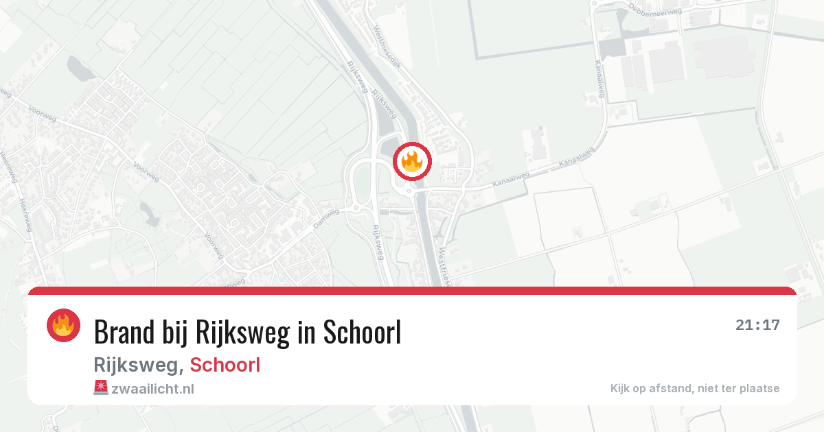 Brand bij Rijksweg in Schoorl — 13 jul 2026