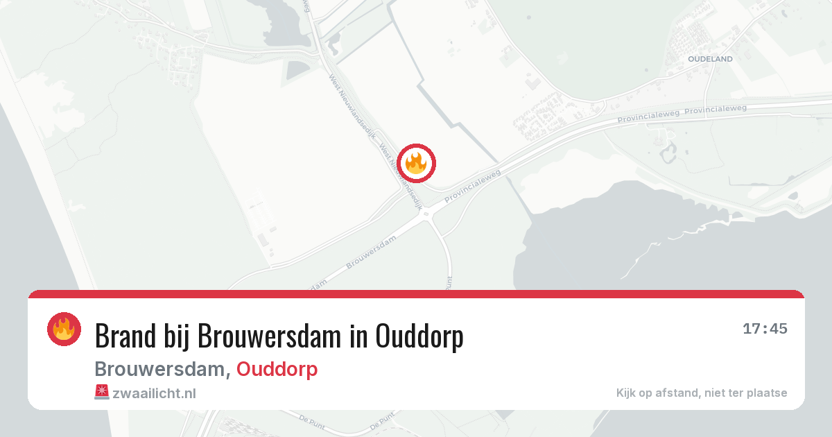 Brand bij Brouwersdam in Ouddorp — 1 aug 2026
