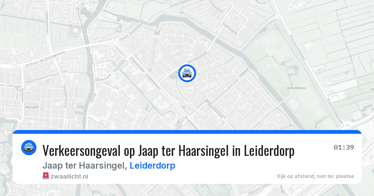 Verkeersongeval op Jaap ter Haarsingel in Leiderdorp — 12 mei 2026
