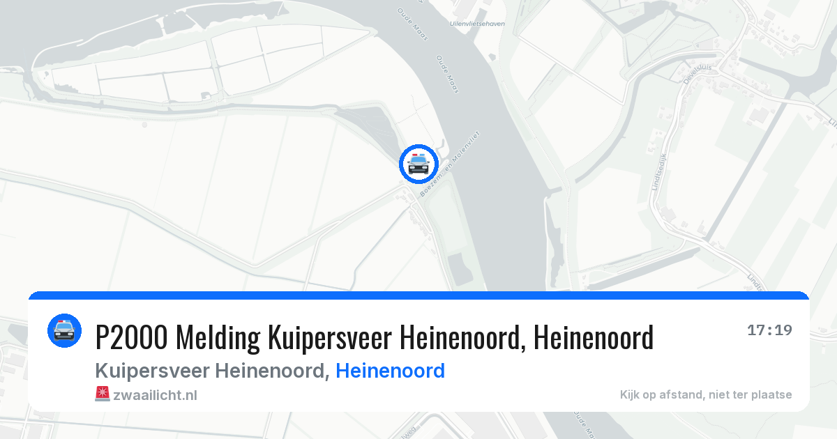 P2000 Melding Kuipersveer Heinenoord, Heinenoord — 25 apr 2026