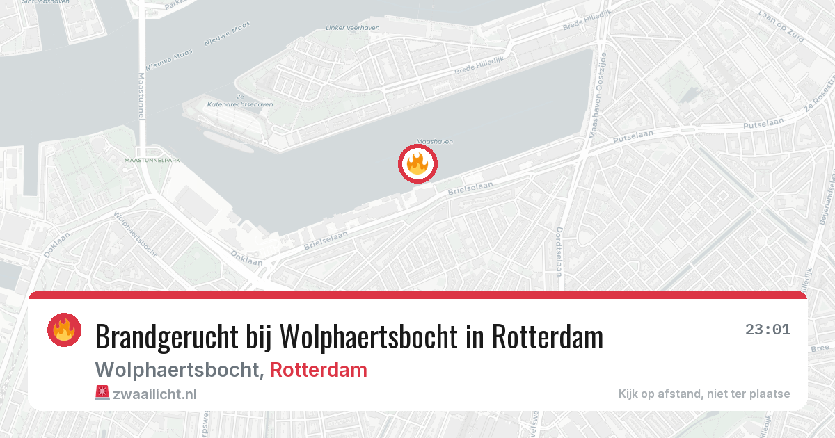 Brandgerucht bij Wolphaertsbocht in Rotterdam — 7 aug 2026