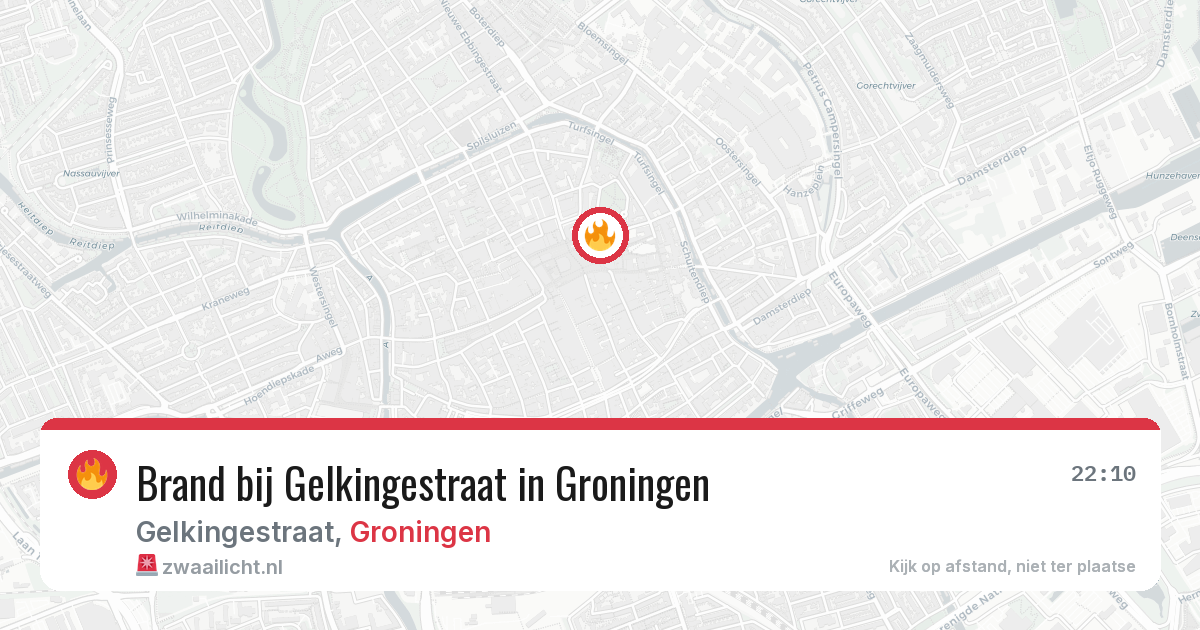 Brand bij Gelkingestraat in Groningen — 25 jul 2026