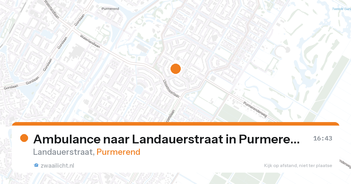 Ambulance naar Landauerstraat in Purmerend — 15 jun 2026