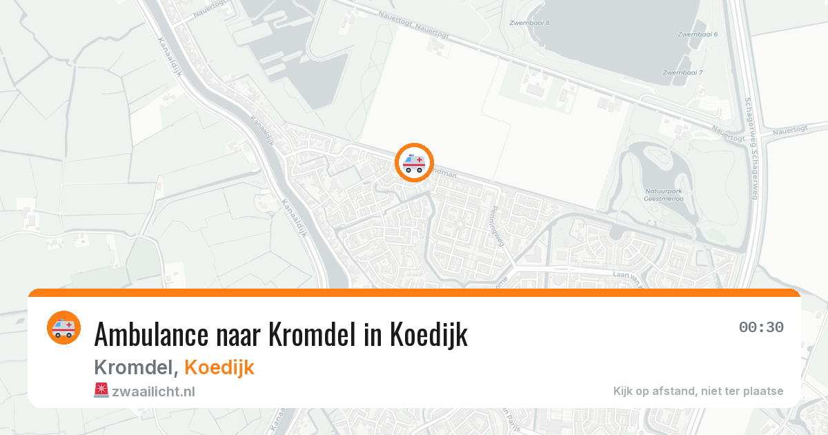 Ambulance naar Kromdel in Koedijk — 15 jun 2026