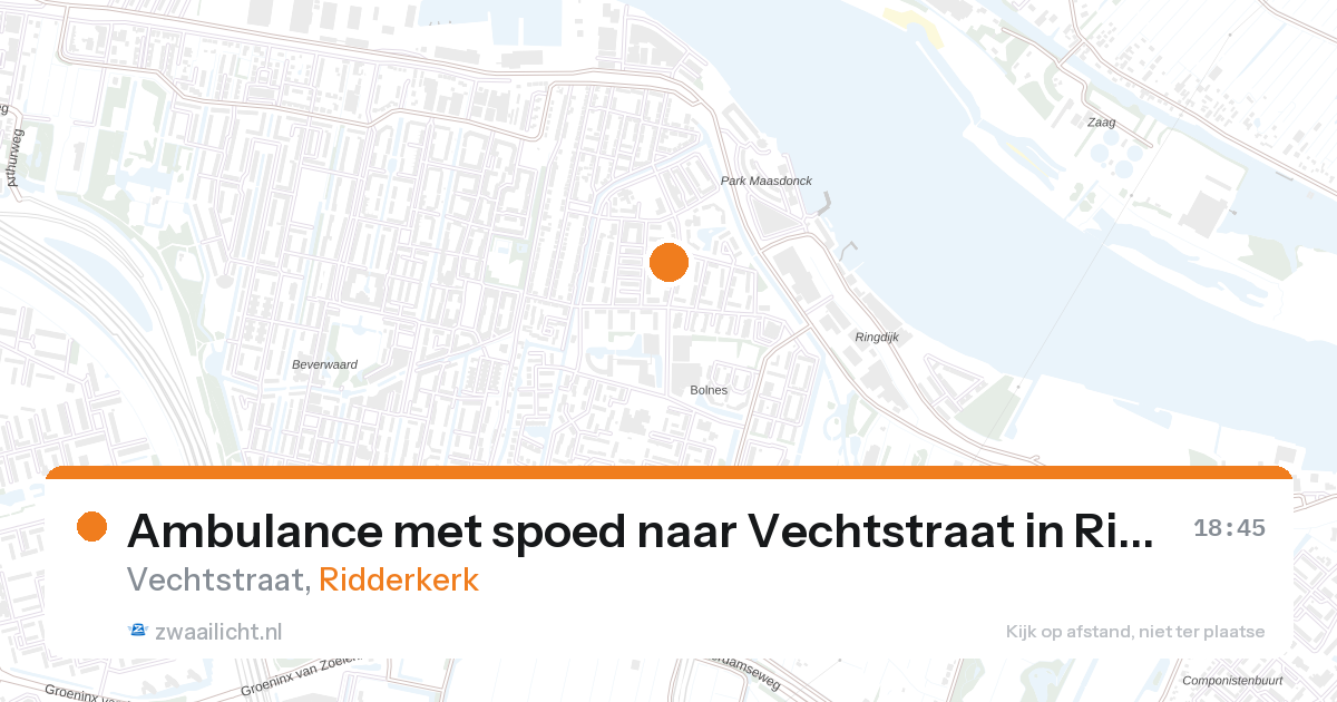 Ambulance met spoed naar Vechtstraat in Ridderkerk — 17 jul 2026