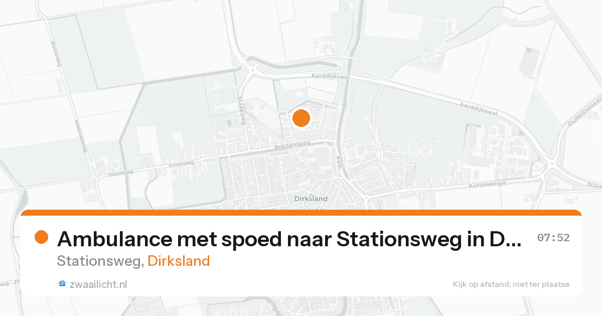 Ambulance met spoed naar Stationsweg in Dirksland — 16 aug 2026