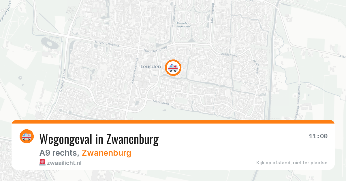 Wegongeval in Zwanenburg — 27 mrt 2026