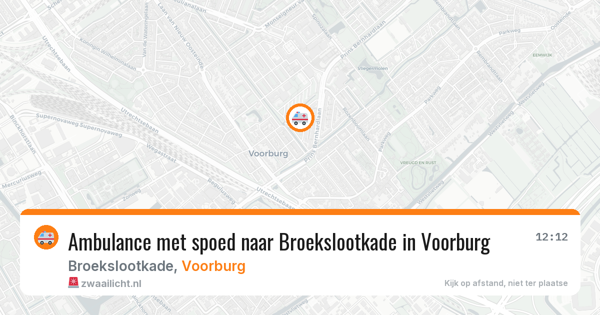 Ambulance met spoed naar Broekslootkade in Voorburg — 25 mrt 2026
