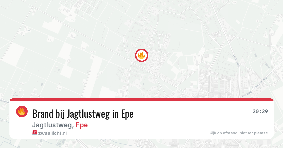 Brand bij Jagtlustweg in Epe — 29 jun 2026