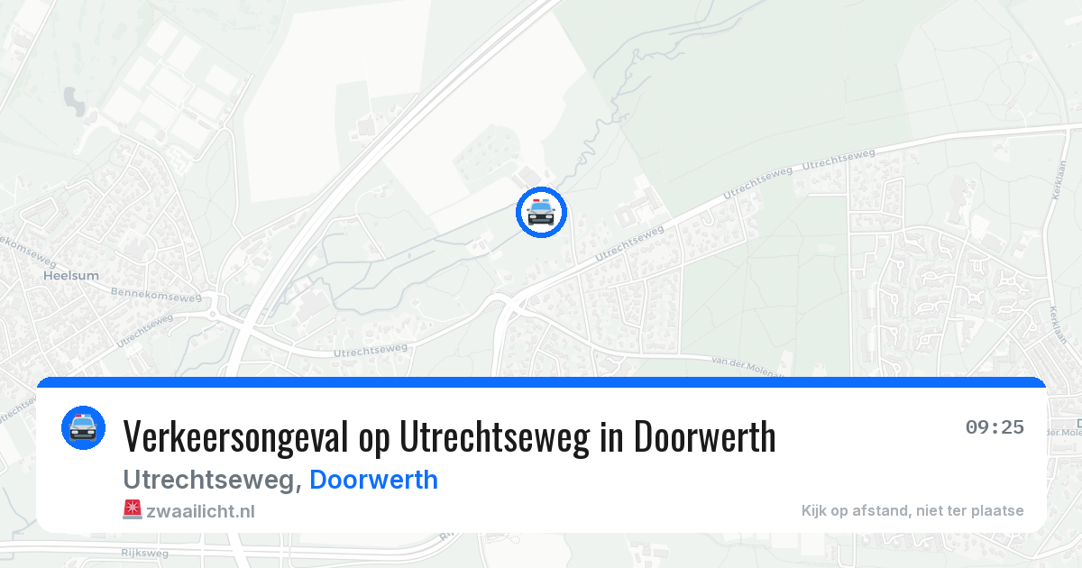 Verkeersongeval op Utrechtseweg in Doorwerth — 2 apr 2026