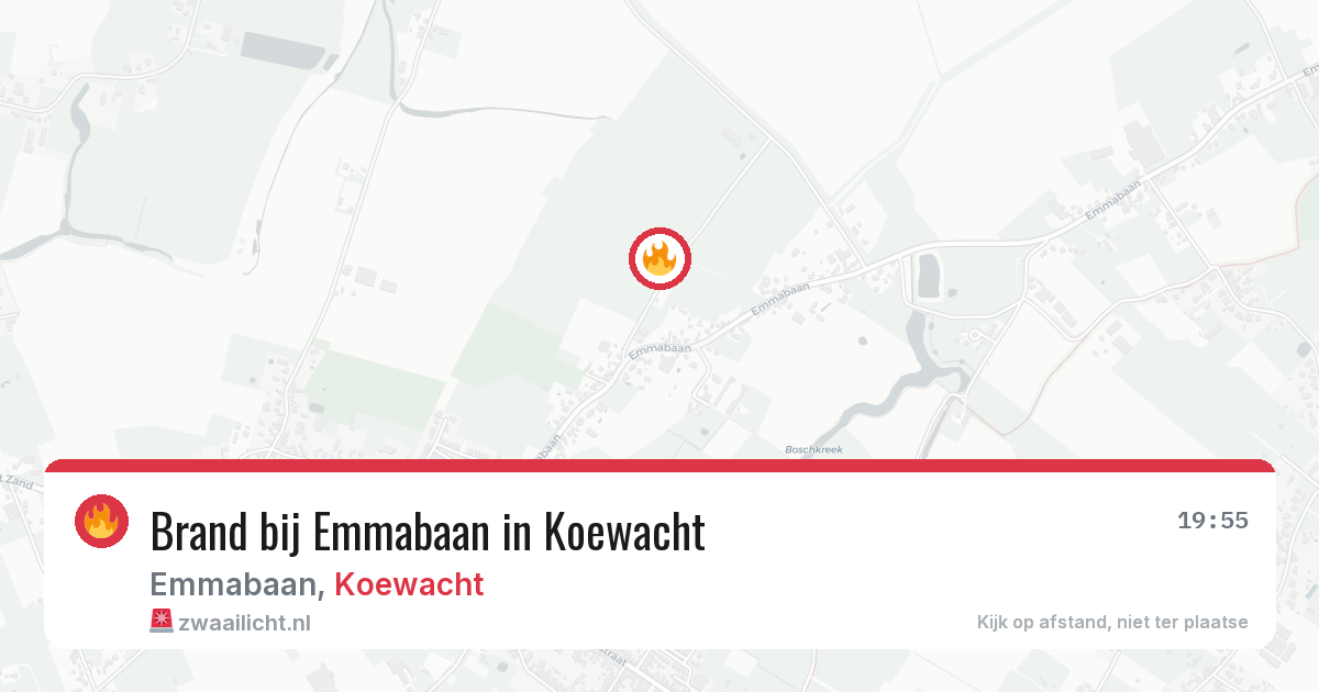 Brand bij Emmabaan in Koewacht — 12 jul 2026