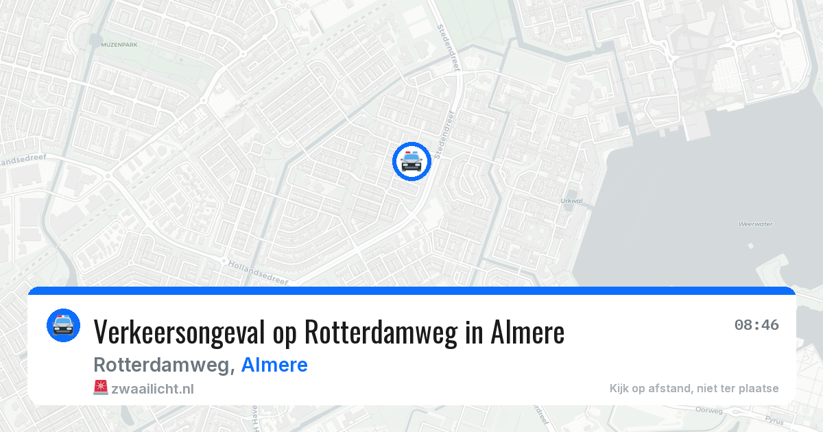 Verkeersongeval op Rotterdamweg in Almere — 22 apr 2026