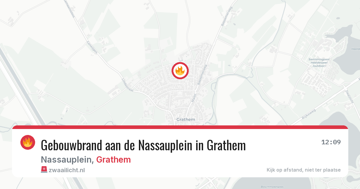 Gebouwbrand aan de Nassauplein in Grathem — 22 mei 2026