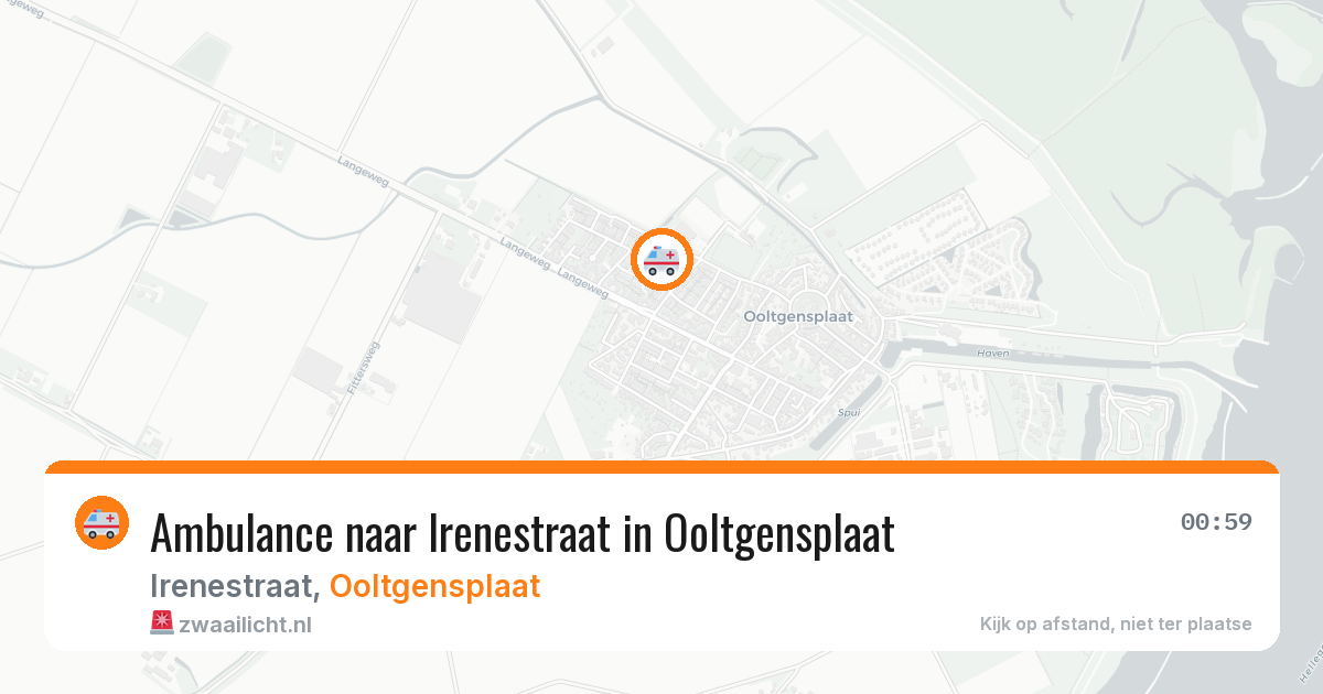Ambulance naar Irenestraat in Ooltgensplaat — 11 jul 2026