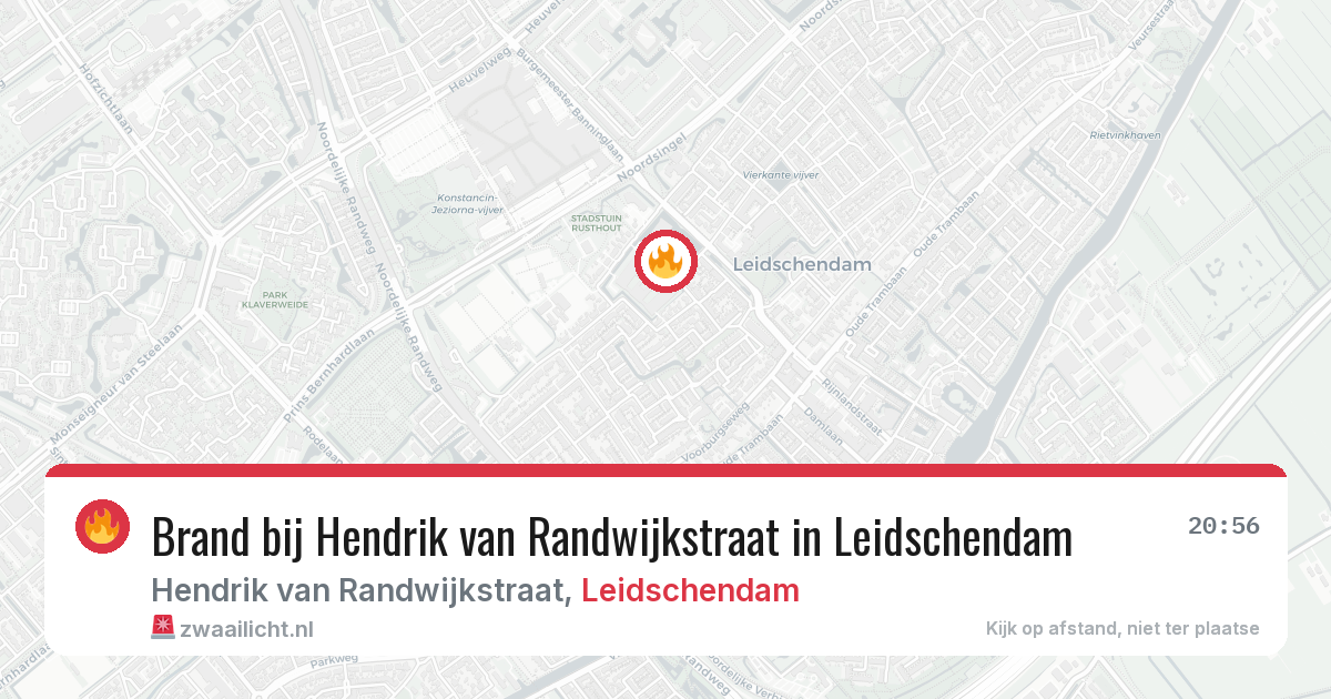 Brand bij Hendrik van Randwijkstraat in Leidschendam — 18 jun 2026