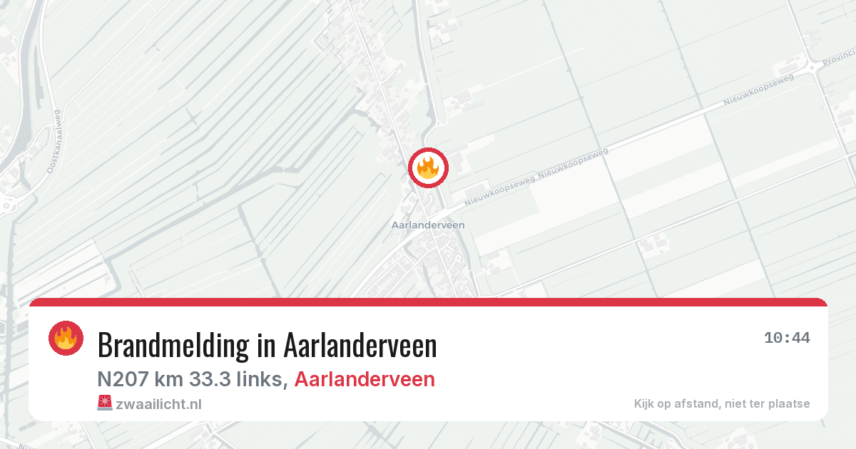 Brandmelding in Aarlanderveen — 27 jul 2026