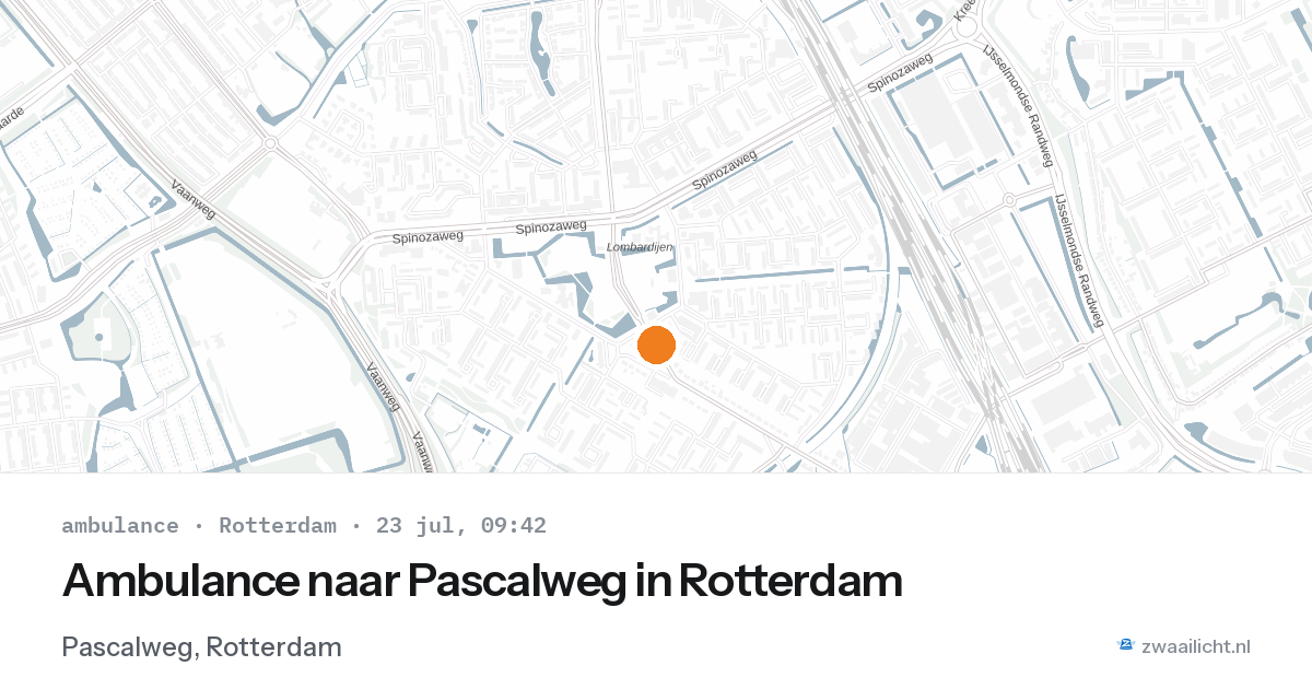 Ambulance naar Pascalweg in Rotterdam — 23 jul 2026