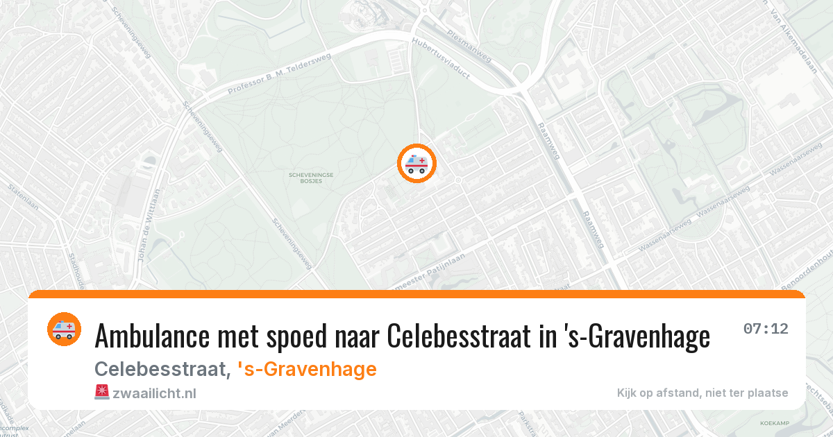 Ambulance met spoed naar Celebesstraat in 's-Gravenhage — 23 jun 2026