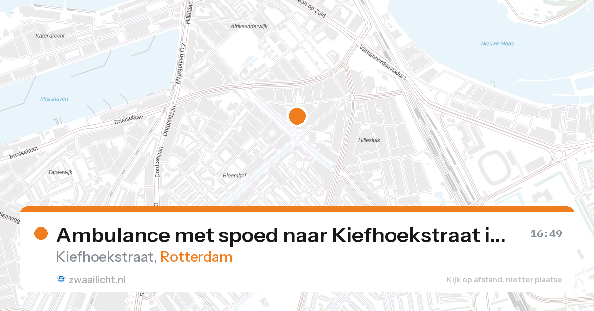 Ambulance met spoed naar Kiefhoekstraat in Rotterdam — 28 aug 2026
