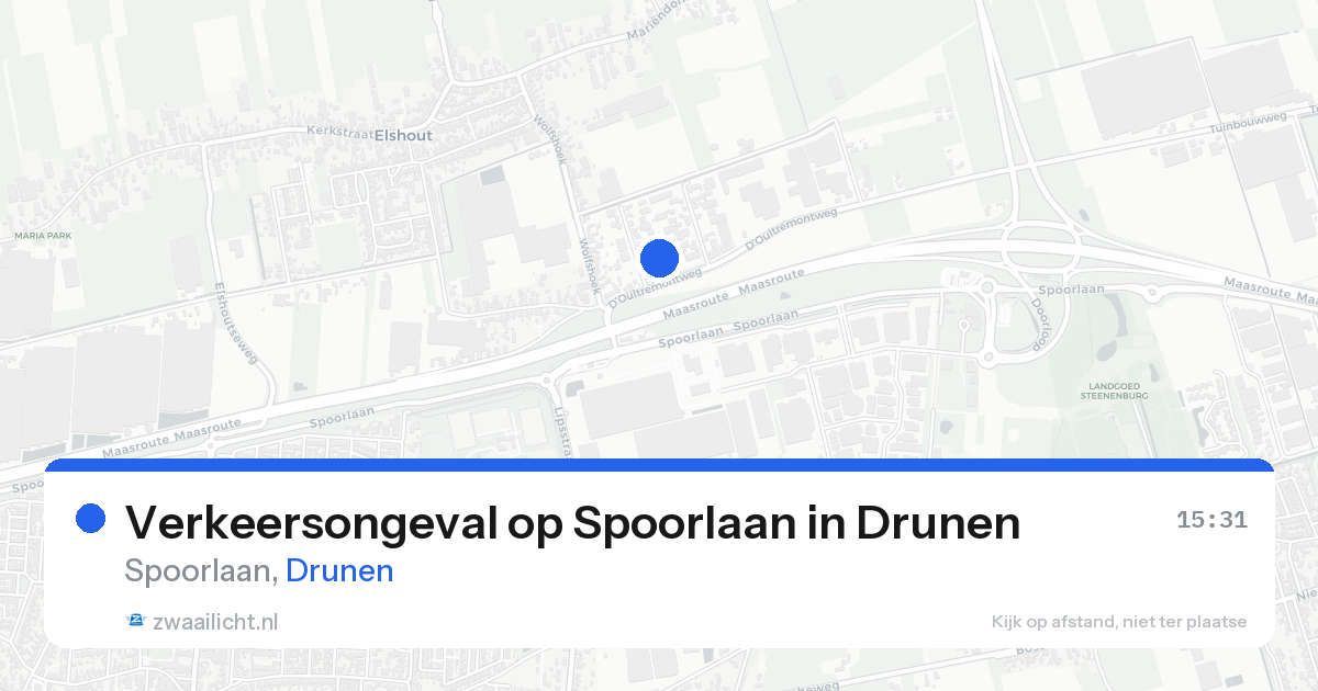 Verkeersongeval op Spoorlaan in Drunen — 15 aug 2026