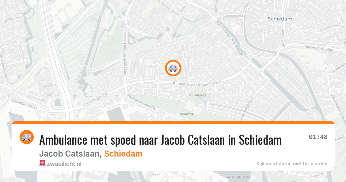 Ambulance met spoed naar Jacob Catslaan in Schiedam — 4 jul 2026