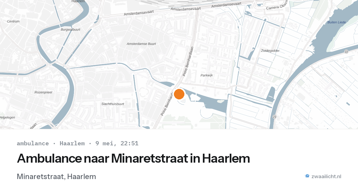 Ambulance naar Minaretstraat in Haarlem — 6 feb 2026