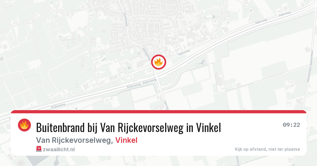 Buitenbrand bij Van Rijckevorselweg in Vinkel — 12 jul 2026