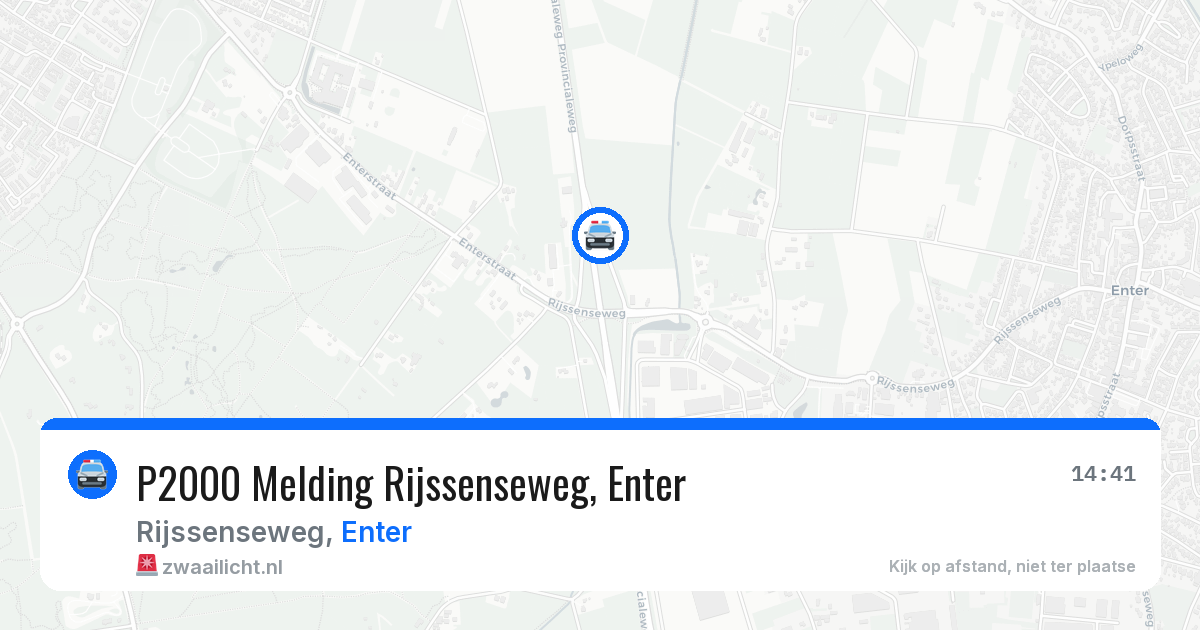 P2000 Melding Rijssenseweg, Enter — 14 jun 2026