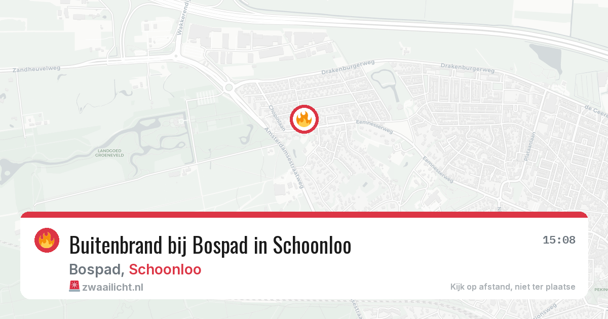 Buitenbrand bij Bospad in Schoonloo — 7 mei 2026