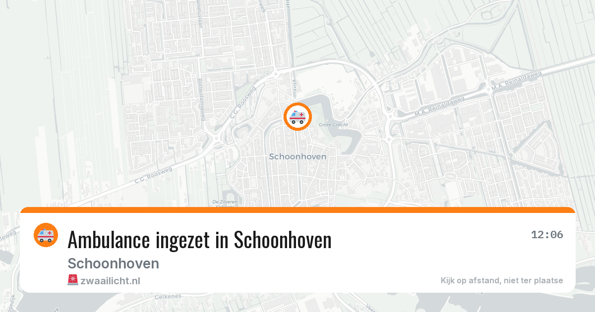 Ambulance ingezet in Schoonhoven — 1 jul 2026
