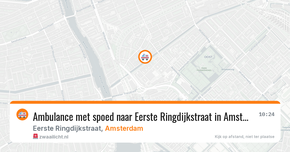 Ambulance met spoed naar Eerste Ringdijkstraat in Amsterdam — 13 jun 2026