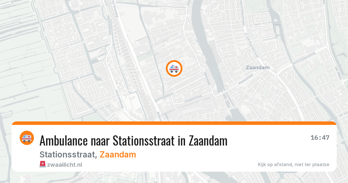 Ambulance naar Stationsstraat in Zaandam — 10 jul 2026