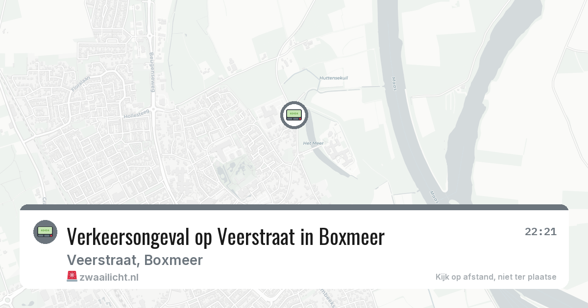 Verkeersongeval op Veerstraat in Boxmeer — 8 mrt 2026