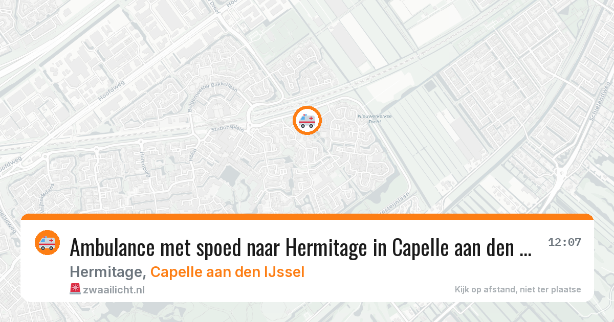 Ambulance met spoed naar Hermitage in Capelle aan den IJssel — 5 jun 2026