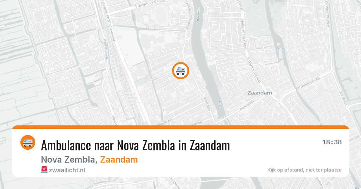 Ambulance naar Nova Zembla in Zaandam — 31 jul 2026