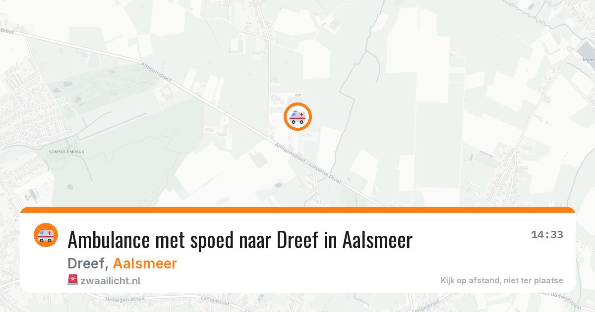 Ambulance met spoed naar Dreef in Aalsmeer — 16 mrt 2026