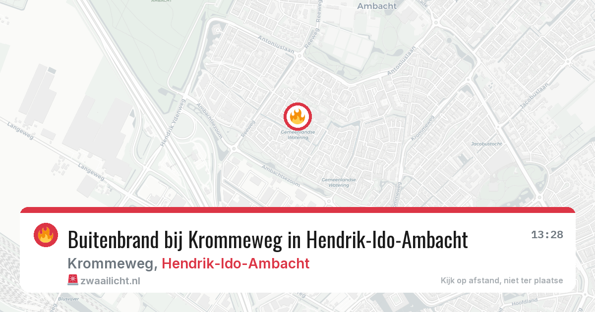 Buitenbrand bij Krommeweg in Hendrik-Ido-Ambacht — 1 jul 2026