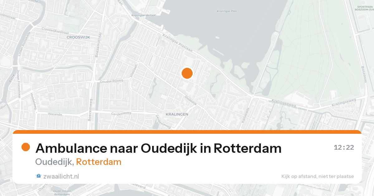 Ambulance naar Oudedijk in Rotterdam — 21 aug 2026