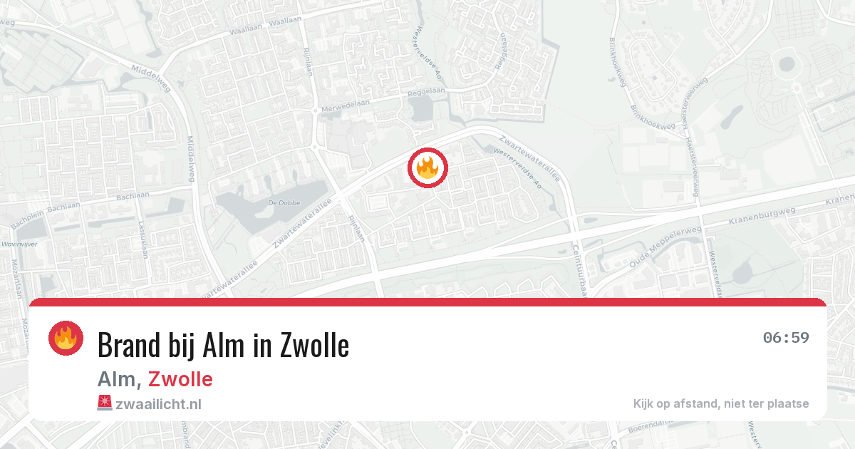 Brand bij Alm in Zwolle — 13 aug 2026