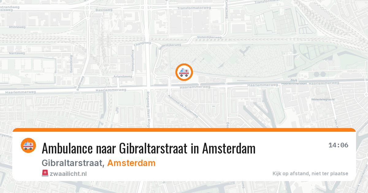 Ambulance naar Gibraltarstraat in Amsterdam — 12 mei 2026