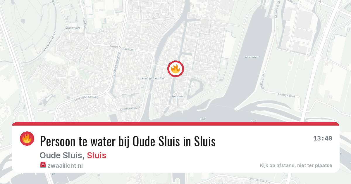 Persoon te water bij Oude Sluis in Sluis — 1 jun 2026