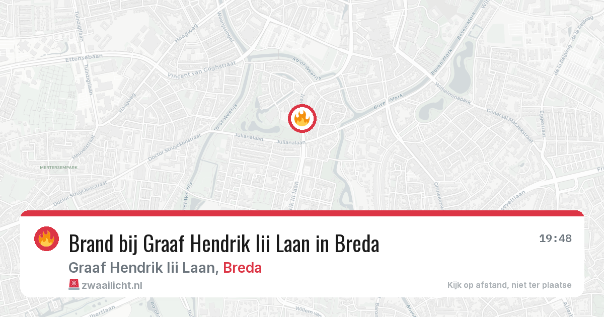 Brand bij Graaf Hendrik Iii Laan in Breda — 24 mei 2026