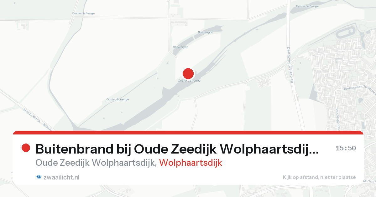 Buitenbrand bij Oude Zeedijk Wolphaartsdijk in Wolphaartsdijk — 21 aug 2026