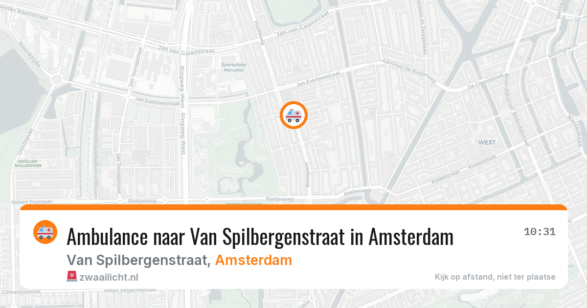 Ambulance naar Van Spilbergenstraat in Amsterdam — 26 mei 2026