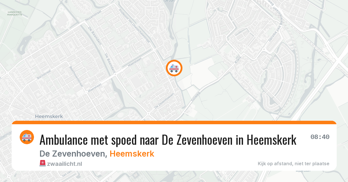 Ambulance met spoed naar De Zevenhoeven in Heemskerk — 23 apr 2026