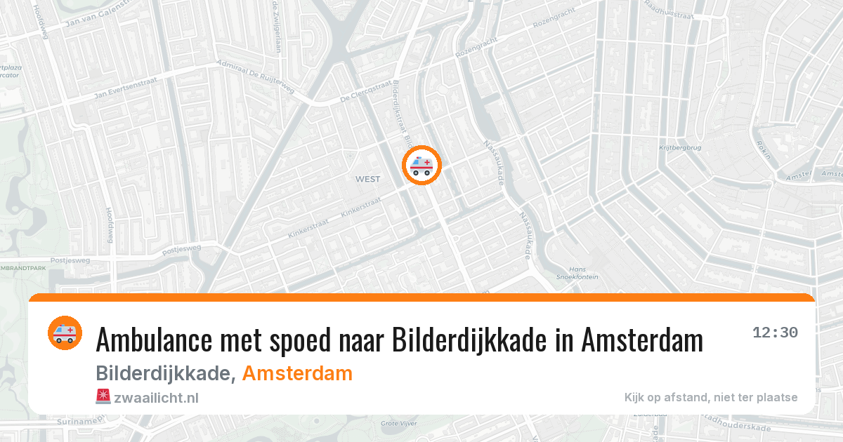 Ambulance met spoed naar Bilderdijkkade in Amsterdam — 4 jun 2026