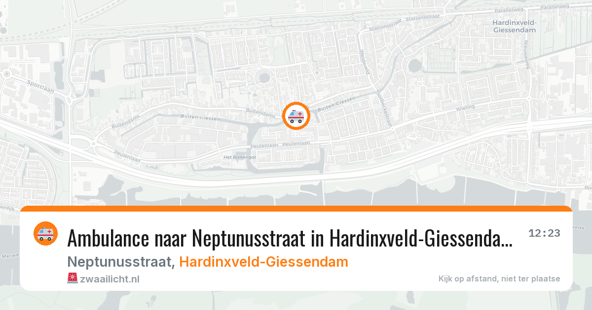 Ambulance naar Neptunusstraat in Hardinxveld-Giessendam — 9 apr 2026