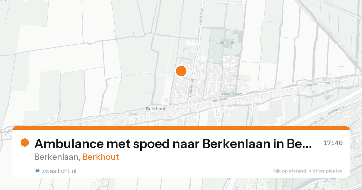 Ambulance met spoed naar Berkenlaan in Berkhout — 22 mei 2026